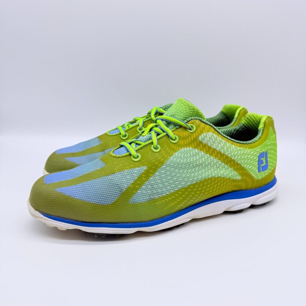 Footjoy FJ EmPower Spikeless Golf Shoes Green/Blue 98001 Women's Size 10 M